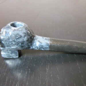 amazing large gray and black onyx pipe