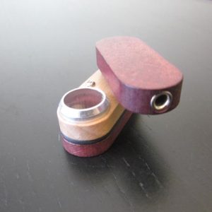 dark mini folding wood smoking pipe