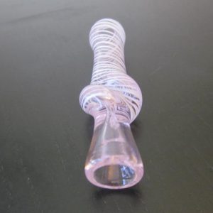 mini pink glass smoking pipe