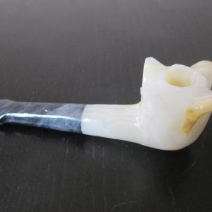natural large size clear black stone pipe