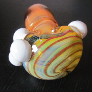 Colorful handmade glass smoking pipe