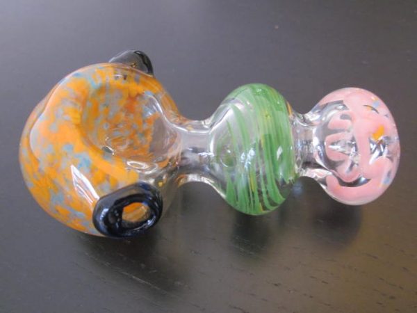 colorful glass smoking pipe marijuana
