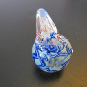 American flag colors glass smoking pipe