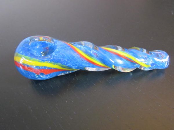 blue glass smoking marijuana pipes