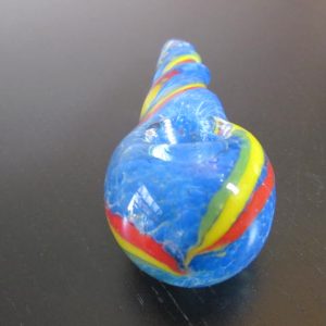 Wonderful light blue glass smoking pipe