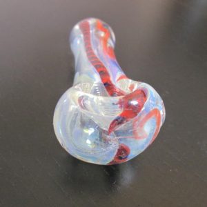 White color glass smoking pipe free gift