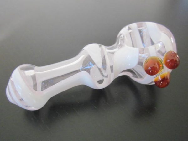 white color glass smoking pipe