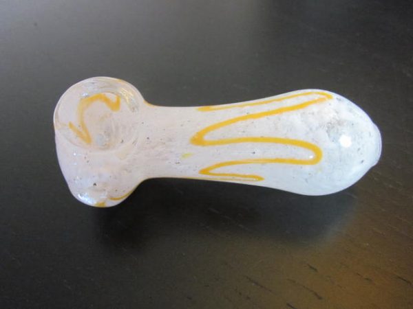 white color glass weed pipe smoking