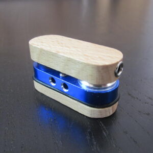 Blue color wood monkey smoking weed pipe