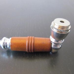 Combo metal light wood color smoking pipe