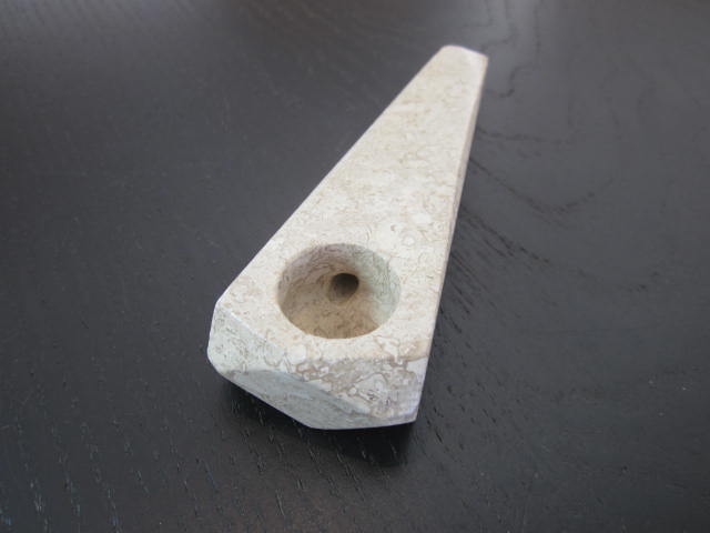 amazing large brown stone smoking pipe