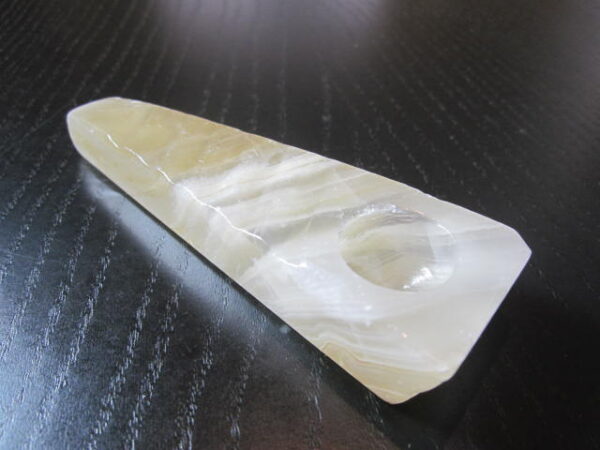 best large clear stone smoking pipe