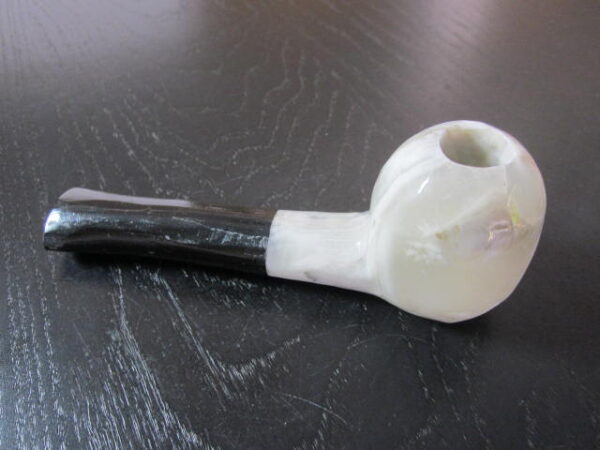 black and white large onyx pipe