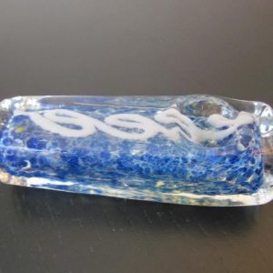 New blue white glass smoking weed pipe