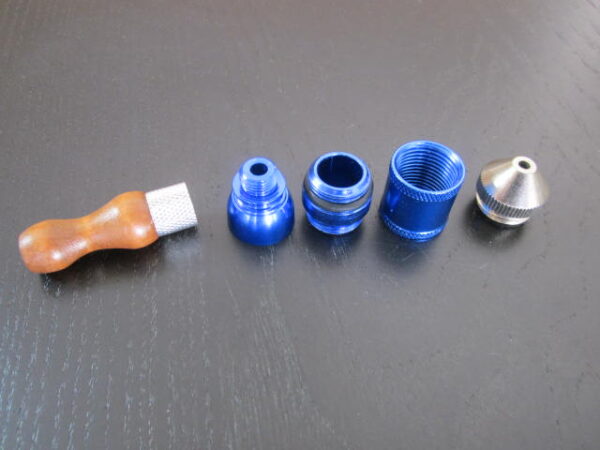 blue combo metal wooden smoking pipe
