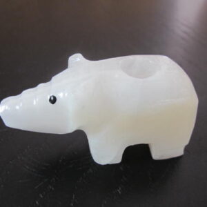 Clear onyx stone smoking pipe armadillo style