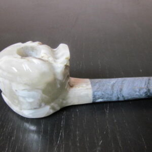 colorful large white gray onyx stone pipe