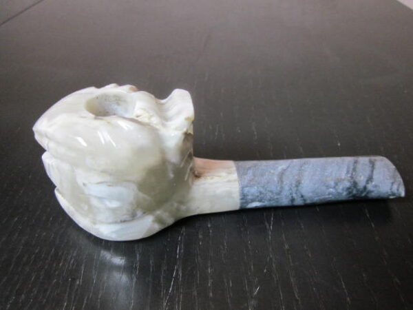 colorful large white gray onyx stone pipe