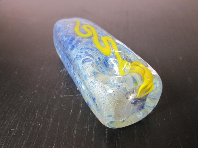 Unique colors handmade solid glass pipe smoking free gift