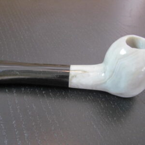 gray and black large onyx stone pipe