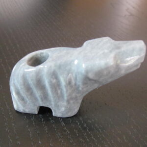 gray color bear style stone pipe