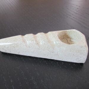 New handmade brown stone smoking pipe