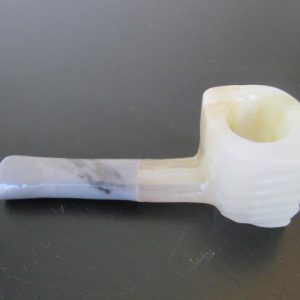 Natural clear yellow gray stone smoking pipe