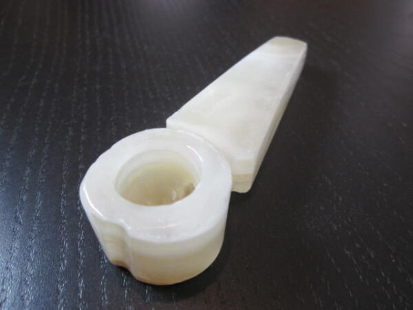 large clear color stone smoking pipe