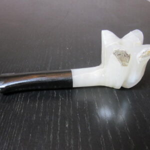 large size flower style onyx stone pipe