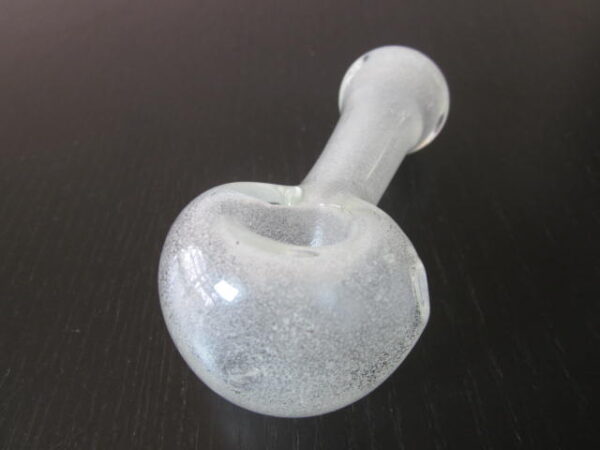 mid size clear glass smoking pipe