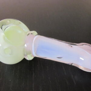 mid size pink and green glass pipe
