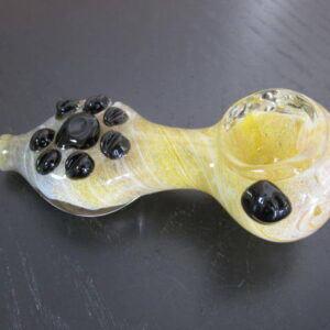mid size yellow color glass pipe