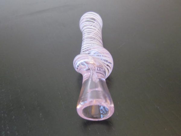 mini pink glass smoking pipe