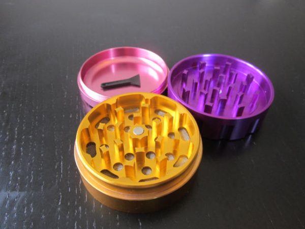 multi color metal marijuana smoking grinder