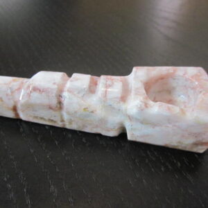 my red color onyx stone pipe mid size