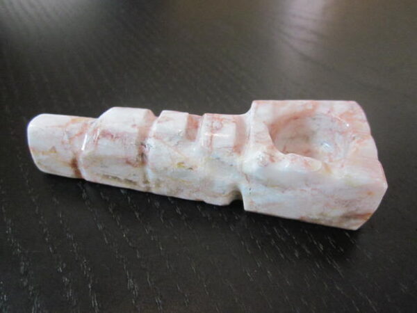 my red color onyx stone pipe mid size