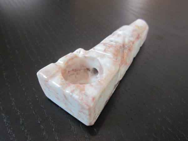 my red color onyx stone smoking pipe mid size