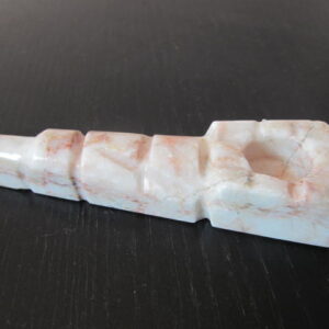 Large red color organic onyx stone smoking pipe