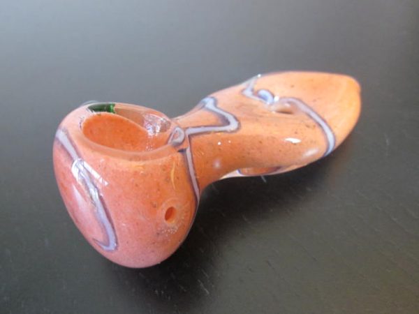 orange color glass smoking pipe for weed use