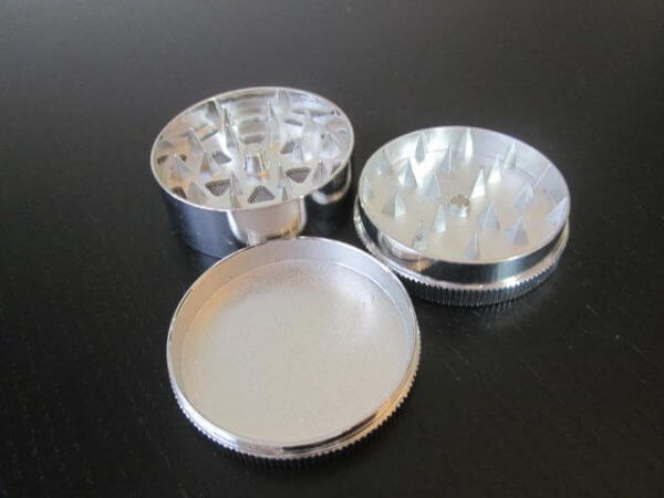 silver cannabis grinder for stoners