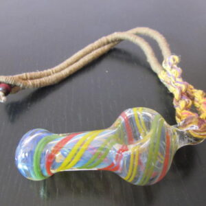 small colorful glass pipe necklace style