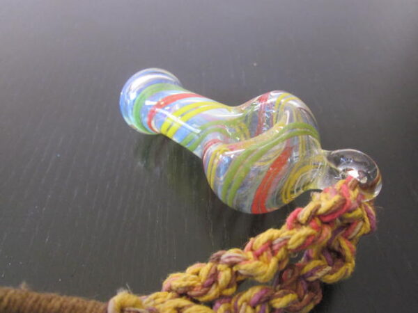 small colorful glass smoking pipe necklace style
