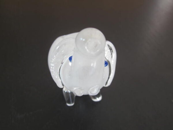 white color elephant style glass smoking pipe