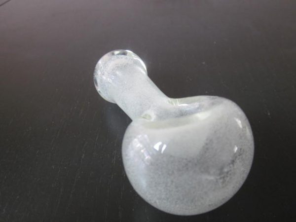 white color glass smoking pipe for cannabis use