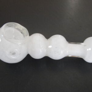 white color mid size glass pipe