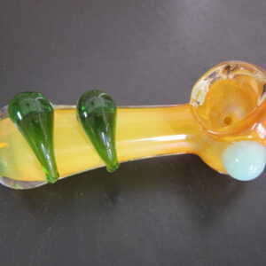 yellow green glass pipe